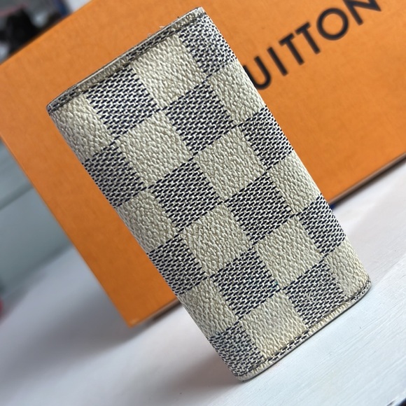 Auth. Louis Vuitton Damier Azul 4 Hook Ring Key Holder Case Wallet Multicles LV - Picture 17 of 17